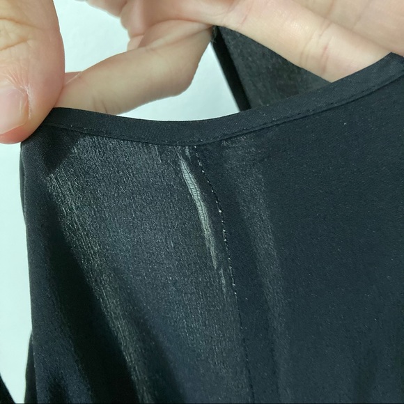 BCBGMAXAZRIA Silk Fringe Dress Tunic with Black - Picture 6 of 10